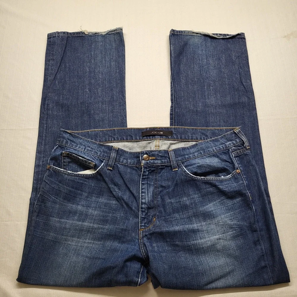 Joes Jeans The Rebel Blue Jeans Straight Leg Relaxed Fit 39/34 Baggy 90s Y2K